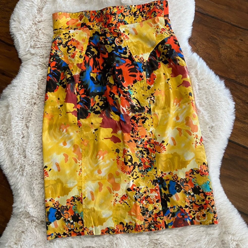 Anthropologie Tracy Reece Floral Pencil Skirt in Size 2